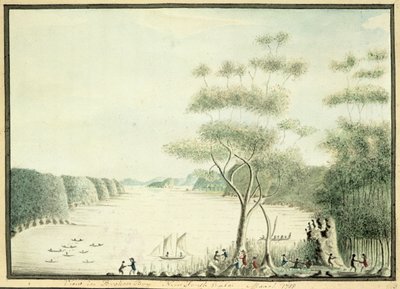 Ansicht in Broken Bay, New South Wales, 1788 von William Bradley